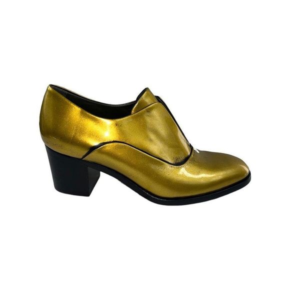 REED KRAKOFF Gold Mirror Slip-on Loafers Size EU37 - Picture 5 of 10